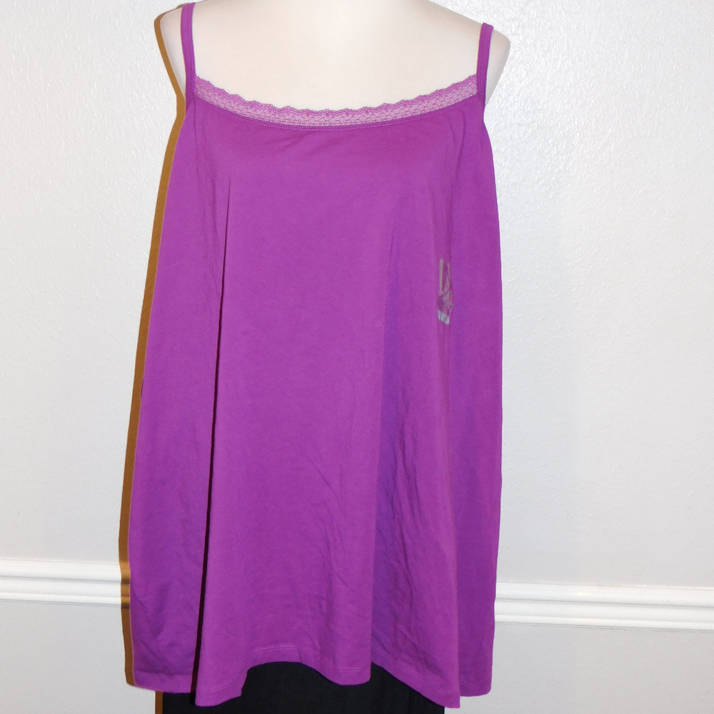 4X Catherines Purple Lace Stretch Camisole Top NWT